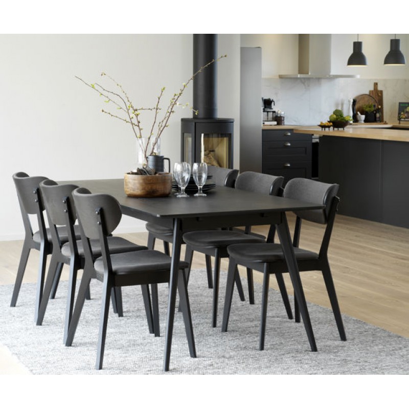 ROWICO Yumi Extending Dining Table Black